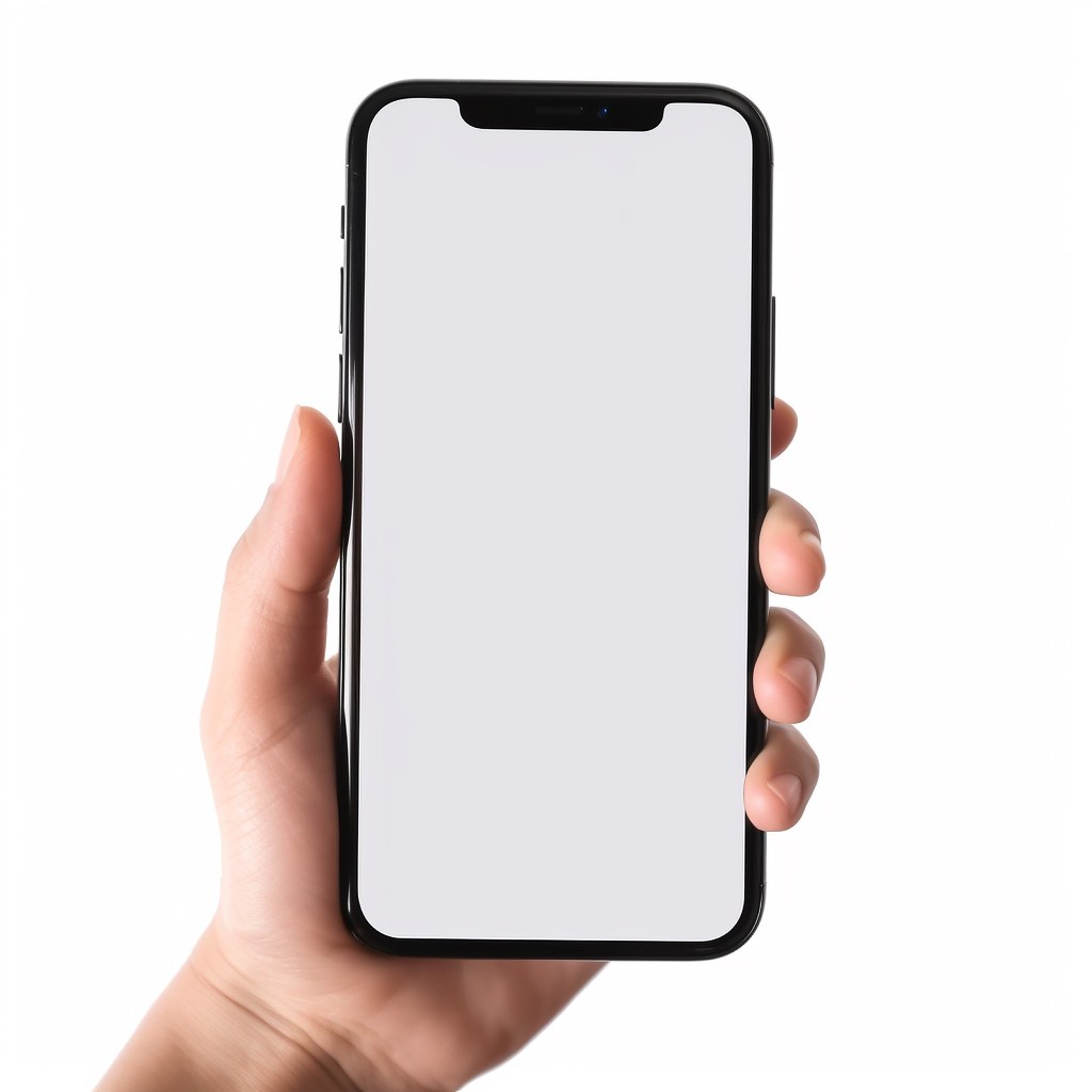 スマートフォンを持つ手