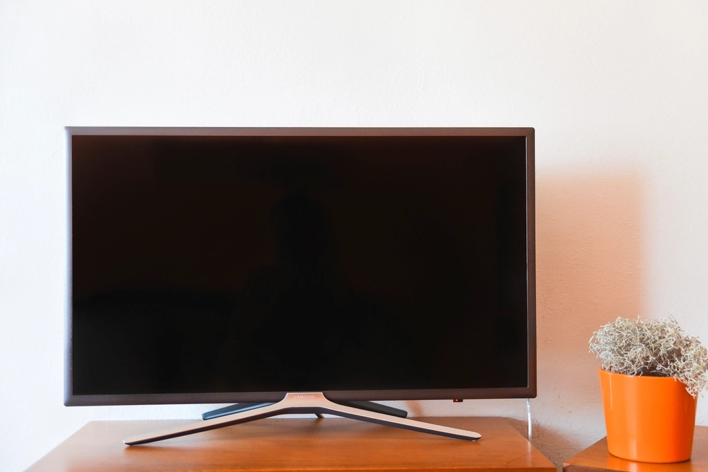 壁に取り付けられたテレビ